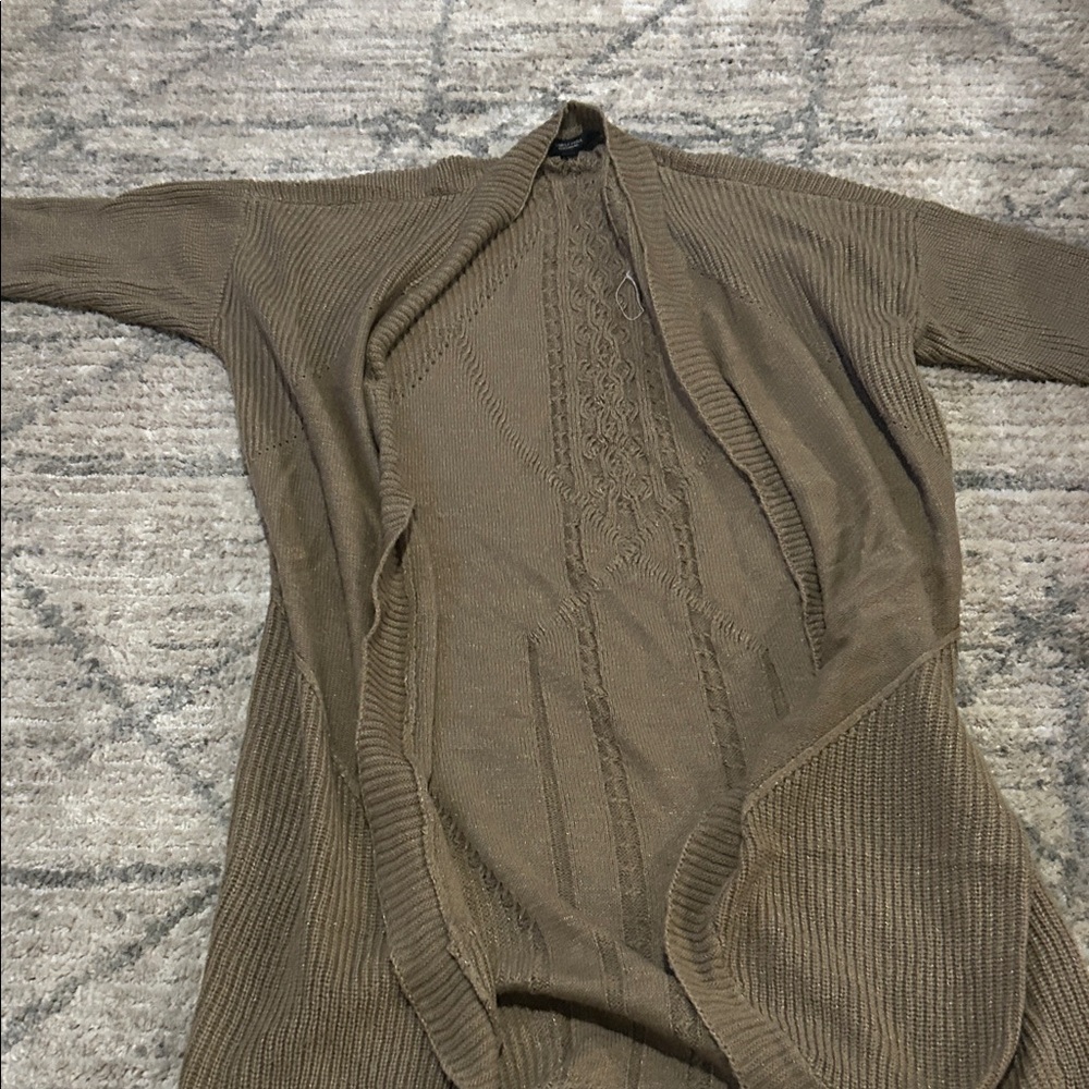 Simply Vera Vera Wang Tan Cardigan
